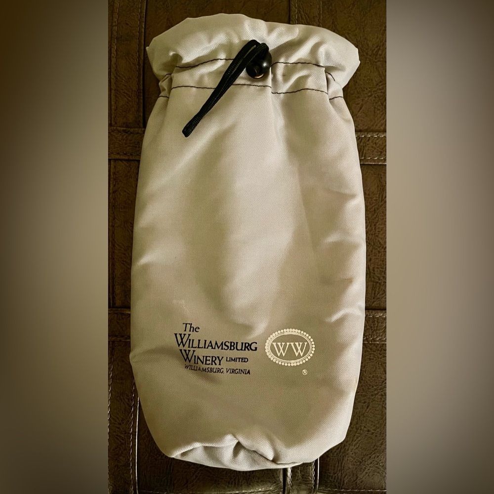 Gray Insulated Wine Bag, Approx. 12” Tall